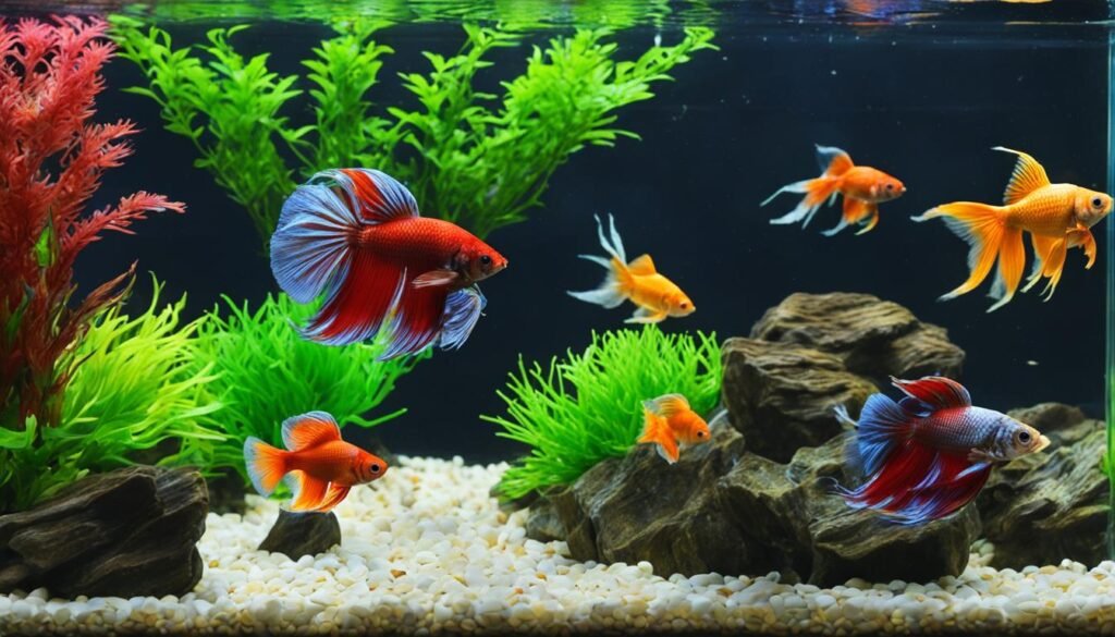 can a betta fish live with goldfish