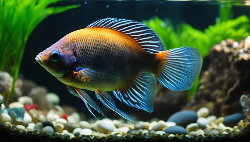 fish at bottom of tank